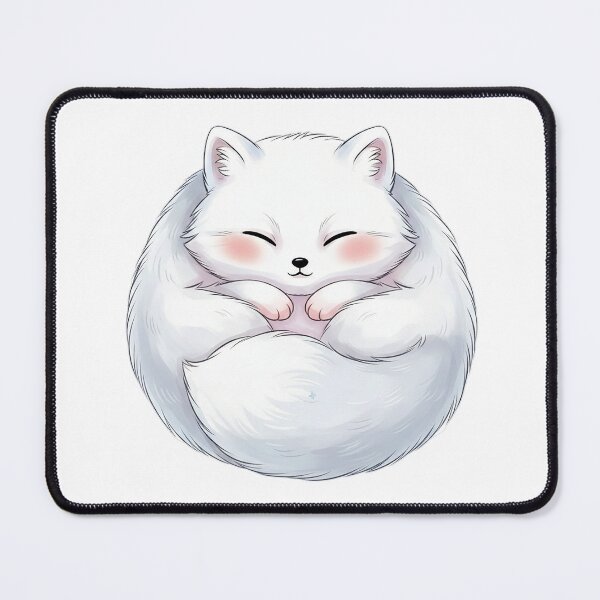 Item preview, Kawaii Round Arctic Fox designed and sold by Teeny Quities.