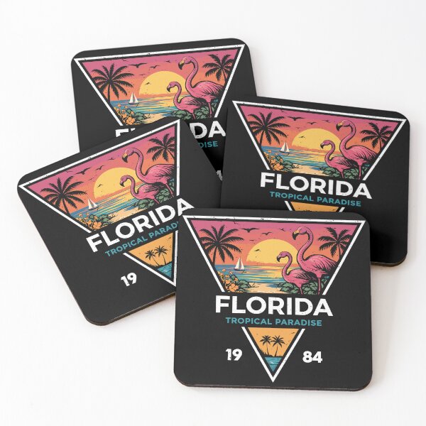 Item preview, Tropical Paradise Flamingo Sunset T-Shirt designed and sold by Matinez Pink.
