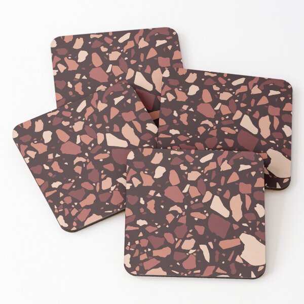 Item preview, Deep Rose Clay Terrazzo Pattern | Abstract Shapes | Modern Boho Home Decor designed and sold by Claire_Brown.