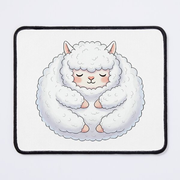 Item preview, Kawaii Round White Alpaca designed and sold by Teeny Quities.