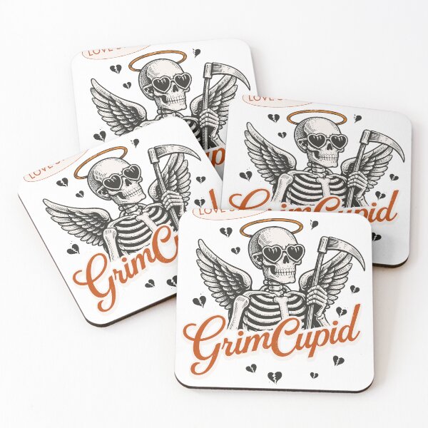 Item preview, Grim Cupid Skeleton T-Shirt designed and sold by Matinez Pink.