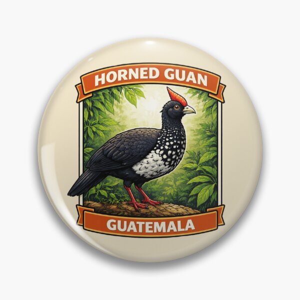 Item preview, Horned Guan - Guatemala Rare Tropical Bird Wildlife designed and sold by Myra365Art.