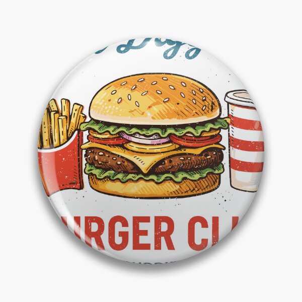 Item preview, Burger Club T-Shirt designed and sold by Matinez Pink.