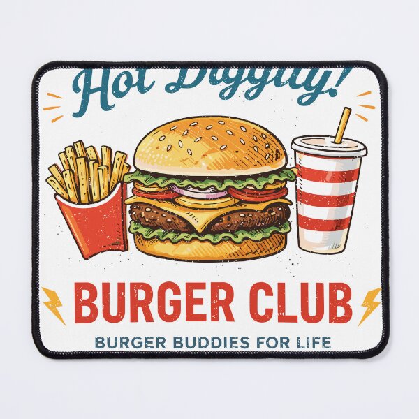 Item preview, Burger Club T-Shirt designed and sold by Matinez Pink.