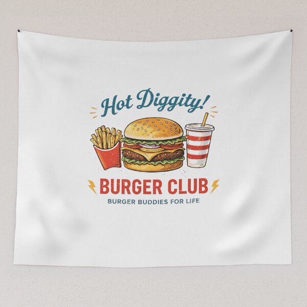 Item preview, Burger Club T-Shirt designed and sold by Matinez Pink.