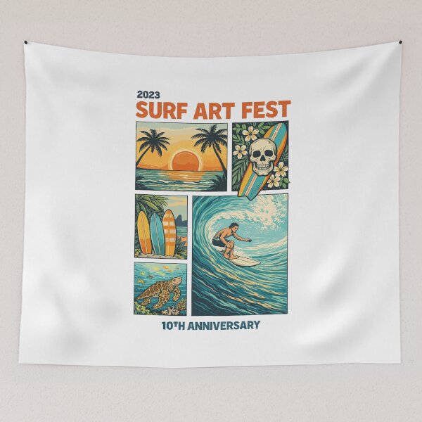 Item preview, 2023 Surf Art Fest 10th Anniversary designed and sold by Matinez Pink.