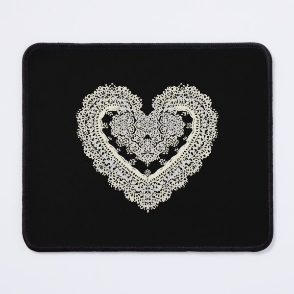 Item preview, White lace floral heart designed and sold by uunaa.