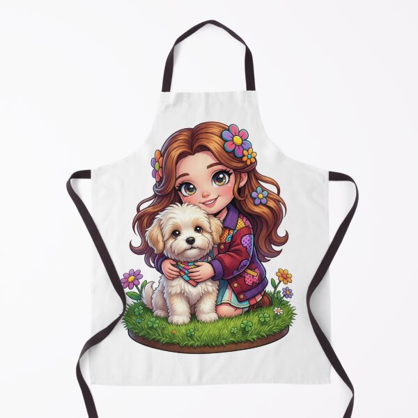 Item preview, The girl and the puppy designed and sold by PP&RAINBOW SHOP.
