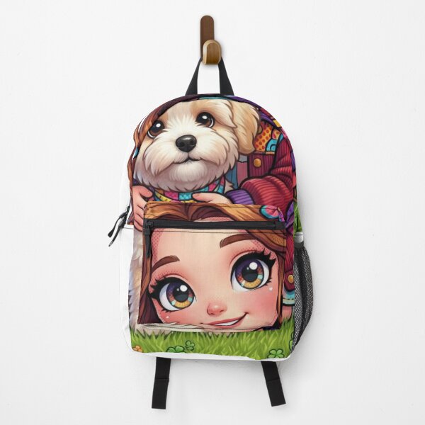 Item preview, The girl and the puppy designed and sold by PP&RAINBOW SHOP.