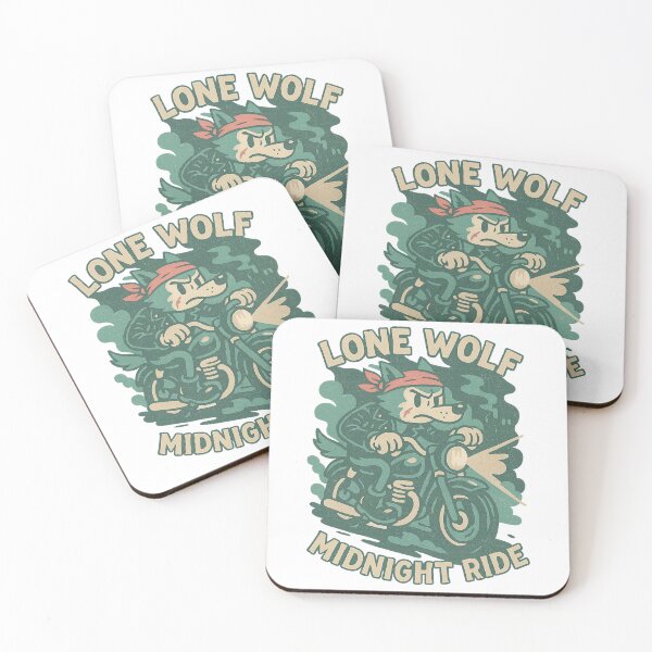 Item preview, Vintage Biker Wolf Midnight Ride designed and sold by SholoStudio.
