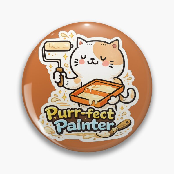 Item preview, Purr-fect Painter Cat – Cute Artist Kitty Meme | Funny Painting Cat Design designed and sold by sumodesign.