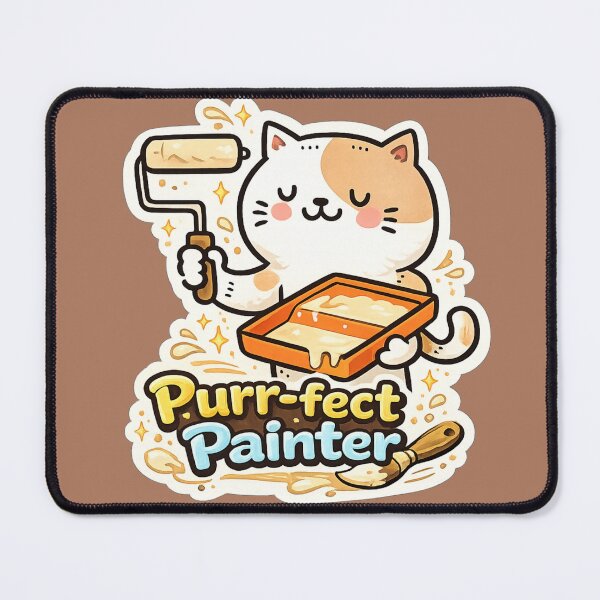 Item preview, Purr-fect Painter Cat – Cute Artist Kitty Meme | Funny Painting Cat Design designed and sold by sumodesign.