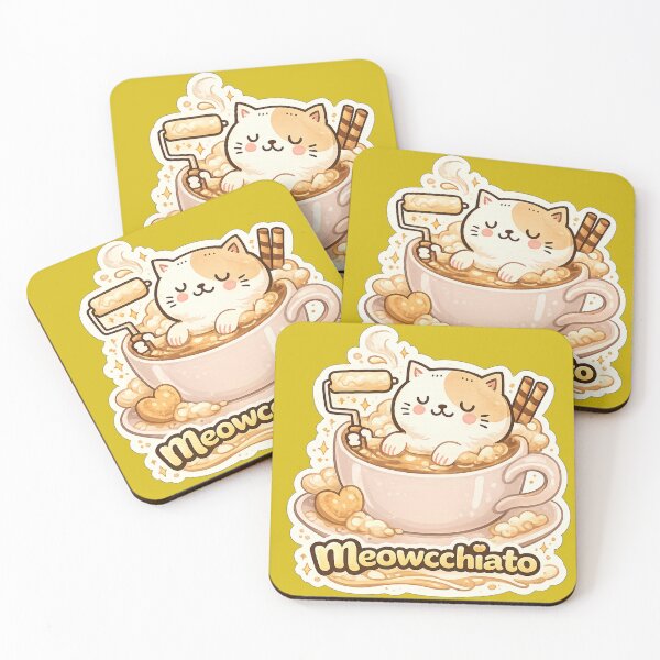 Item preview, Meowcchiato Cat – Cute Coffee Cat Pun | Funny Barista Kitty Aesthetic Design designed and sold by sumodesign.