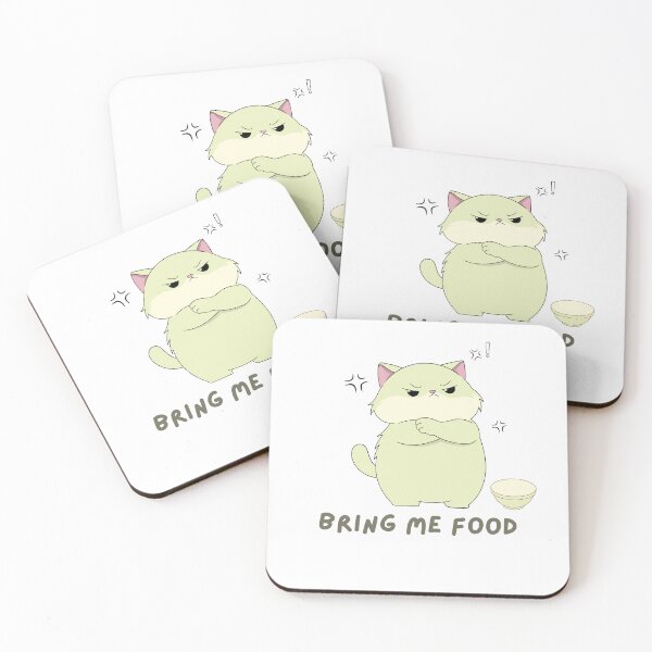 Item preview, Grumpy Hungry Cat - "Bring Me Food" Funny Pet Art designed and sold by Rehnair.