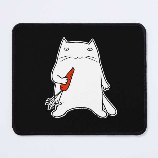 Item preview, Vegan cat eating carrot  designed and sold by eri-morie.