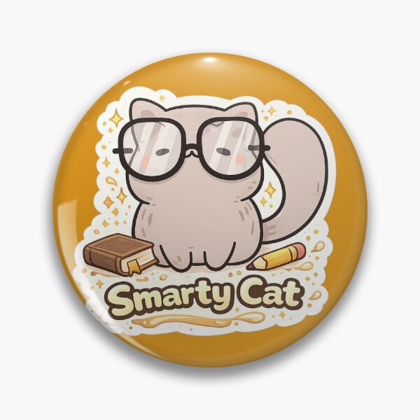 Item preview, Smarty Cat Cute Nerd Cat Sticker | Funny Smart Cat Cartoon | Book Lover Cat Gift | Study Motivation Kawaii Cat Design designed and sold by sumodesign.