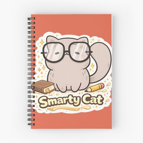 Item preview, Smarty Cat Cute Nerd Cat Sticker | Funny Smart Cat Cartoon | Book Lover Cat Gift | Study Motivation Kawaii Cat Design designed and sold by sumodesign.