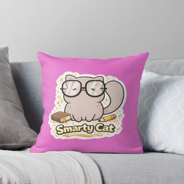 Item preview, Smarty Cat Cute Nerd Cat Sticker | Funny Smart Cat Cartoon | Book Lover Cat Gift | Study Motivation Kawaii Cat Design designed and sold by sumodesign.