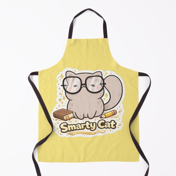 Item preview, Smarty Cat Cute Nerd Cat Sticker | Funny Smart Cat Cartoon | Book Lover Cat Gift | Study Motivation Kawaii Cat Design designed and sold by sumodesign.