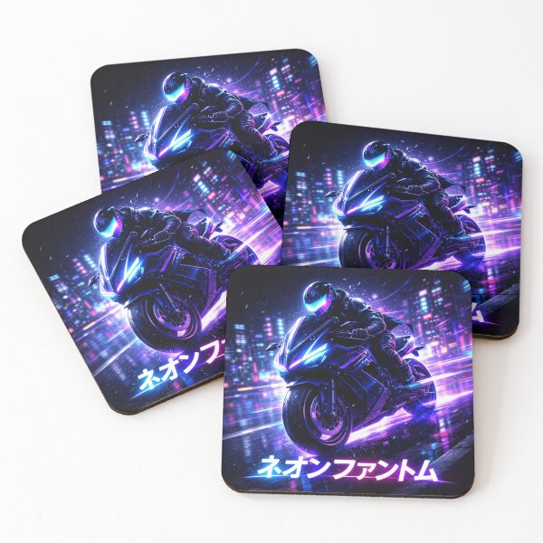 Item preview, Neon Phantom Rider – Cyberpunk Anime Street Racer designed and sold by douspotroody.