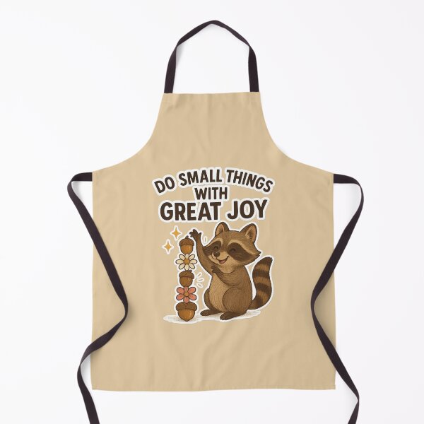 Item preview, Do Small Things With Great Joy: Happy Raccoon Art designed and sold by ChirpInc.