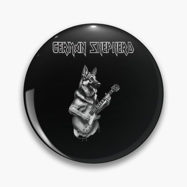 Item preview, German shepherd rock metal pencil sketch designed and sold by Teeject.