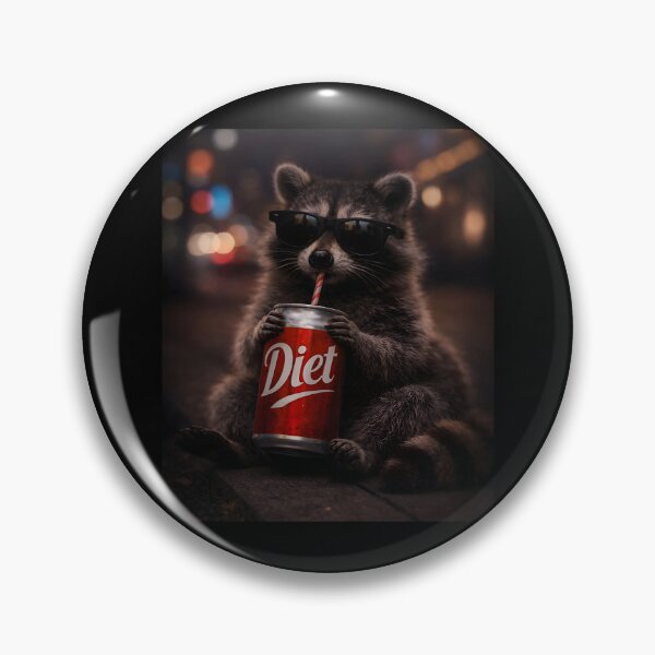 Item preview, Raccoon Drinking Diet Soda designed and sold by JODYSMORGAN.