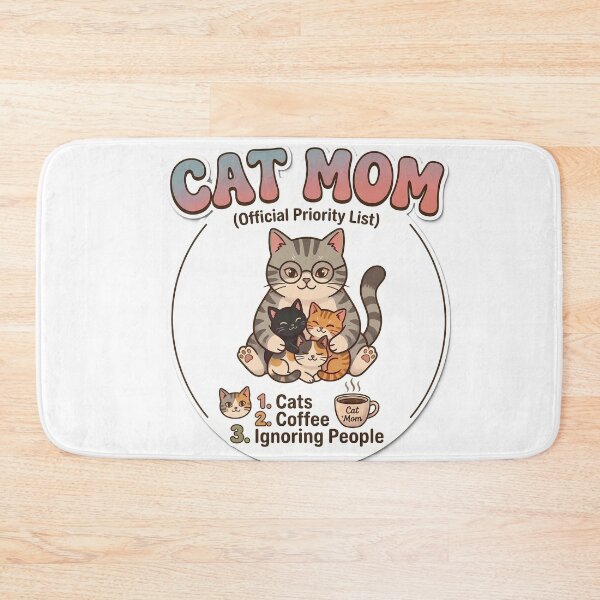 Item preview, Funny Cat Mom Priority List Sticker designed and sold by TenaD.