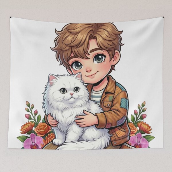 Item preview, El niño y el gato designed and sold by PP&RAINBOW SHOP.