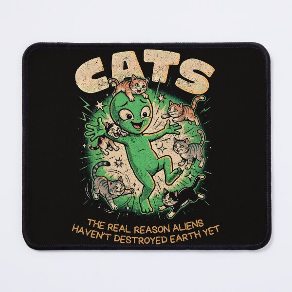 Item preview, Cats Are Why Aliens Haven’t Destroyed Earth – Funny Alien Cat Meme, Retro Sci-Fi Vintage Art designed and sold by Dio Series.