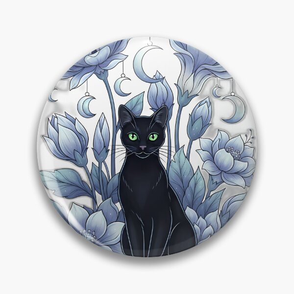 Item preview, Moon Garden Black Cat designed and sold by IllumeInk.