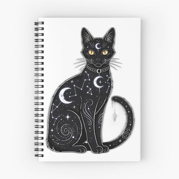 Item preview, Celestial Goth Cat Oracle designed and sold by IllumeInk.