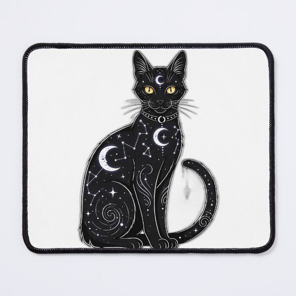 Item preview, Celestial Goth Cat Oracle designed and sold by IllumeInk.