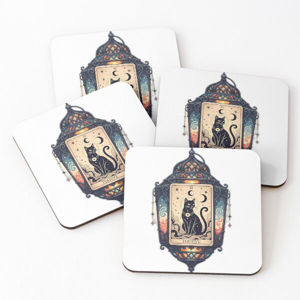 Artikelvorschau, Schwarze Katze Tarot-Laterne entworfen und verkauft von IllumeInk.