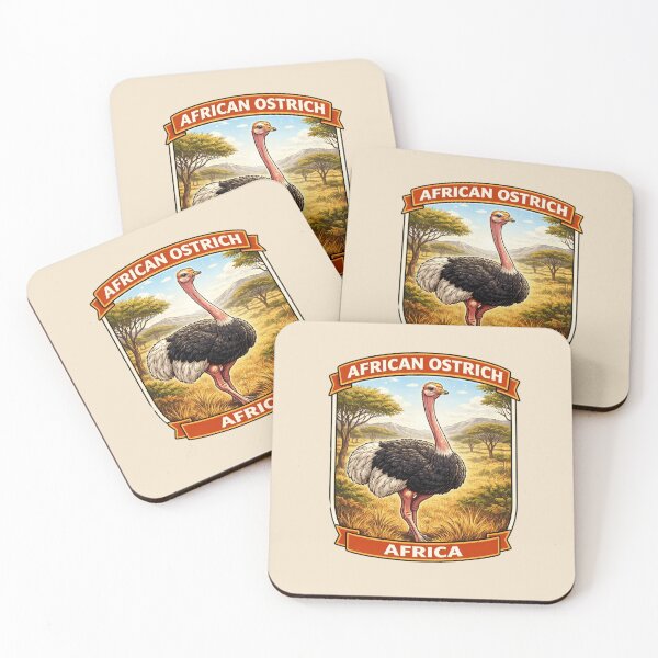 Item preview, African Ostrich - Africa Savannah Wildlife designed and sold by Myra365Art.