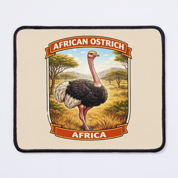 Item preview, African Ostrich - Africa Savannah Wildlife designed and sold by Myra365Art.