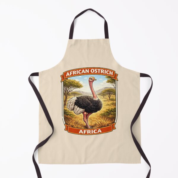 Item preview, African Ostrich - Africa Savannah Wildlife designed and sold by Myra365Art.
