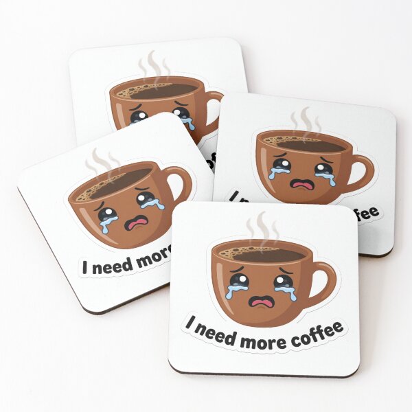 Item preview, I Need More Coffee – Fatigue and Coffee Addiction Sticker designed and sold by ShowOwnCreate.