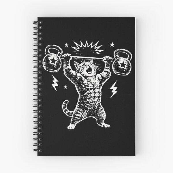 Item preview, Funny Cat Gym Workout Hilarious Feline Weightlifting designed and sold by Blok45.