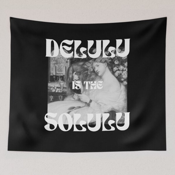 Item preview, delulu is the solulu // black and white vintage aesthetic designed and sold by zlivy.