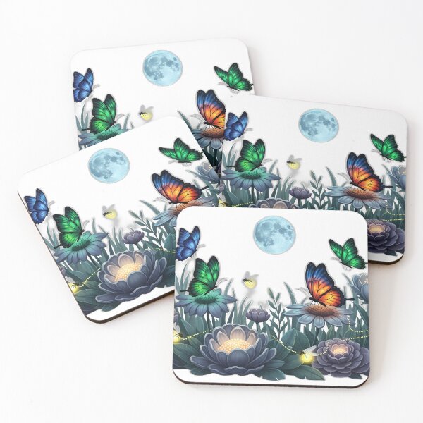 Item preview, Butterfly Firefly Moon Garden designed and sold by IllumeInk.