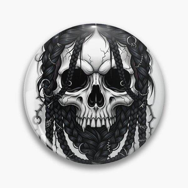 Item preview, Gothic Braid Skull Portrait designed and sold by IllumeInk.