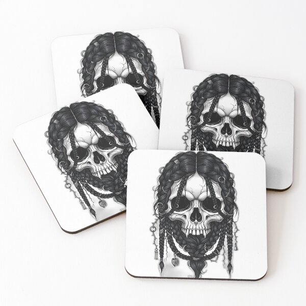 Item preview, Gothic Braid Skull Portrait designed and sold by IllumeInk.