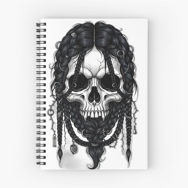 Item preview, Gothic Braid Skull Portrait designed and sold by IllumeInk.