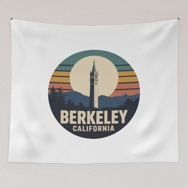 Item preview, Berkeley California: Retro Campanile Sunset designed and sold by CircinusStore.