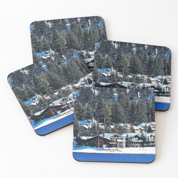 Item preview, Snowy Lakeside Retreat – Cozy Winter Cabin Landscape Photography designed and sold by heyitsmeraya.