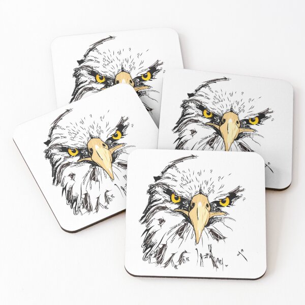 Item preview, Angry Eagle Face Dark Aesthetic Bird Illustration Design designed and sold by sifashion26.