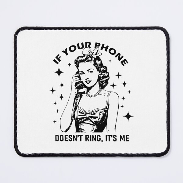 Item preview, Vintage style pin-up calling housewife | budflux.com designed and sold by Budflux.