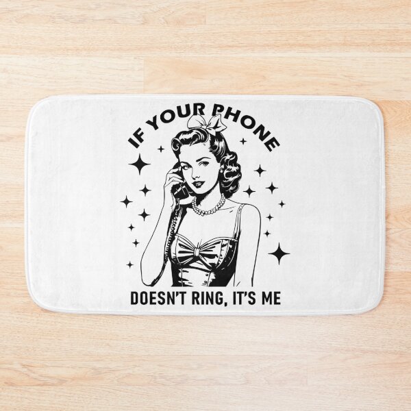 Item preview, Vintage style pin-up calling housewife | budflux.com designed and sold by Budflux.