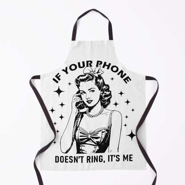 Item preview, Vintage style pin-up calling housewife | budflux.com designed and sold by Budflux.